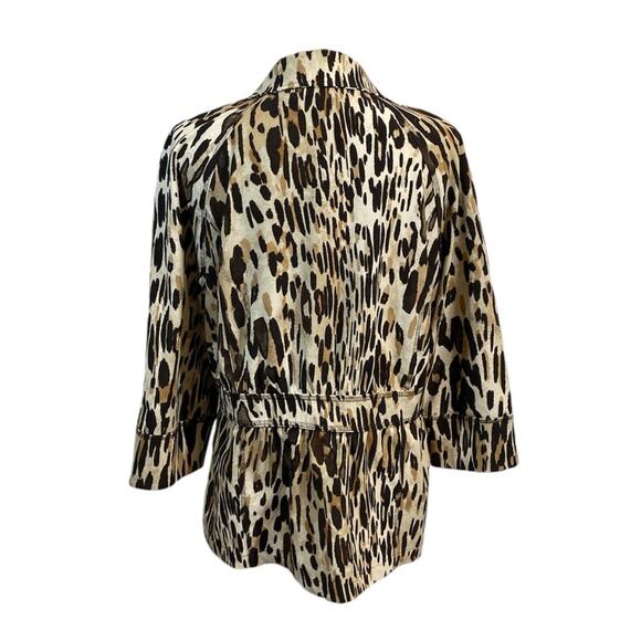 Zenergy by Chico’s Lightweight Animal Print Zip Front Jacket Size Large - Picture 2 of 7